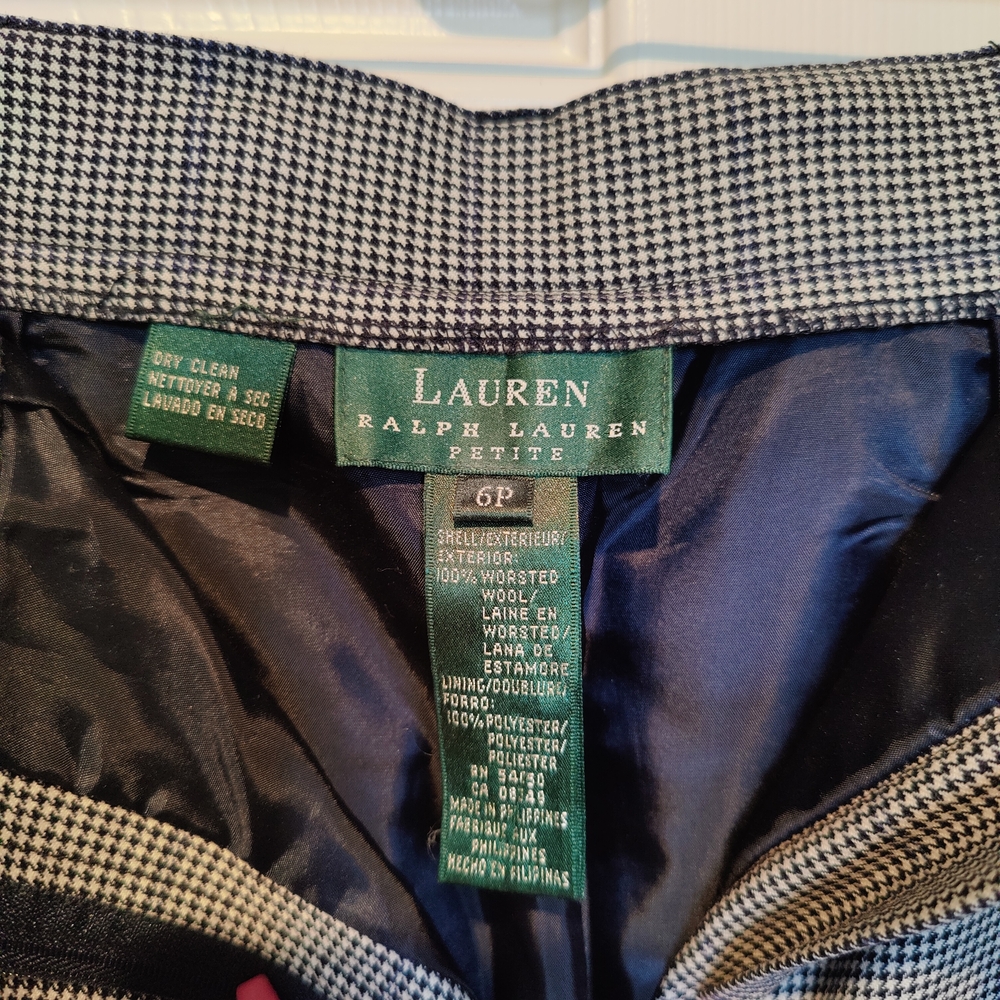 Ralph Lauren Petite Houndstooth Dress Pants